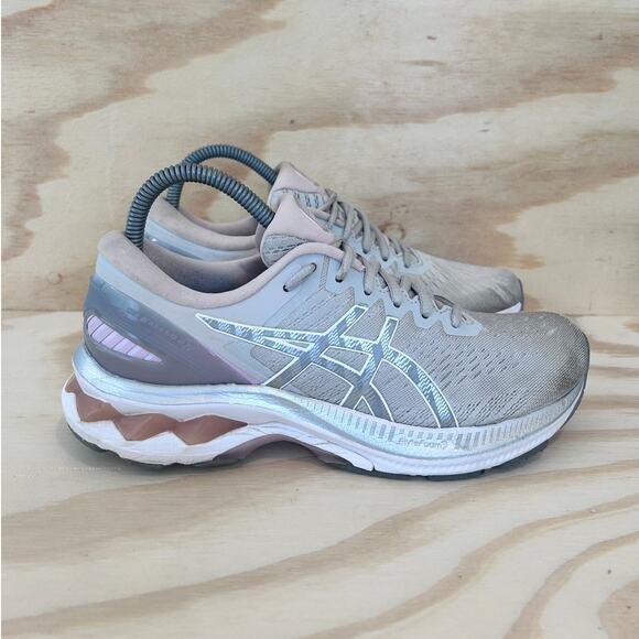 Asics - Gel-Kayano 27 - Running Shoes - Gray/Pink - Women's - 7.5 - 1012B263 - Picture 1 of 9